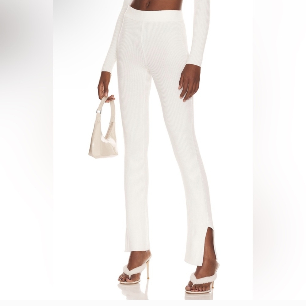 Camila Coelho White Flare Pants